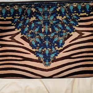 Zebra print clutch